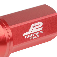 Load image into Gallery viewer, J2 Engineering Lug Nuts (M12 x 1.25) 20 Piece Set With Closed End - Black / Blue Red Alternate Image