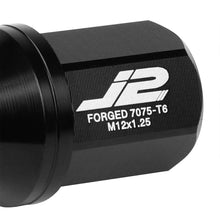 Load image into Gallery viewer, J2 Engineering Lug Nuts (M12 x 1.25) 20 Piece Set With Closed End - Black / Blue Red Alternate Image