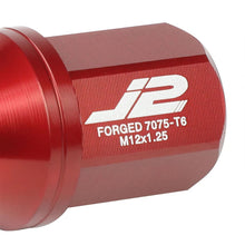 Load image into Gallery viewer, J2 Engineering Lug Nuts (M12 x 1.25) 20 Piece Set With Closed End - Black / Blue Red Alternate Image