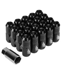 Load image into Gallery viewer, J2 Engineering Lug Nuts (M12 x 1.25) 20 Piece Set With Closed End - Black / Blue Red Alternate Image