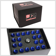 Load image into Gallery viewer, J2 Engineering Lug Nuts (M12 x 1.25) 20 Piece Set With Closed End - Black / Blue Red Alternate Image
