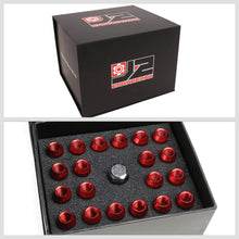 Load image into Gallery viewer, J2 Engineering Lug Nuts (M12 x 1.25) 20 Piece Set With Closed End - Black / Blue Red Alternate Image