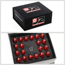 Load image into Gallery viewer, J2 Engineering Lug Nuts (M12 x 1.25) 16 Piece Set With Open End and Lock Nuts- Black / Blue / Red Alternate Image
