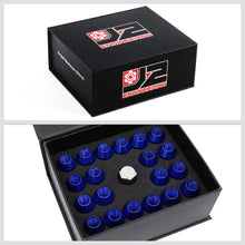 Load image into Gallery viewer, J2 Engineering Spiked Lug Nuts (M12 x 1.25) 20 Piece Set With Open Spline End - Black / Blue / Red Alternate Image