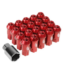 Load image into Gallery viewer, J2 Engineering Spiked Lug Nuts (M12 x 1.25) 20 Piece Set With Open Spline End - Black / Blue / Red Alternate Image