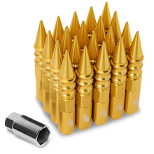 Load image into Gallery viewer, J2 Engineering Spiked Lug Nuts (M12 x 1.50) 20 Piece Open End and Spiked Cap Set - Black / Blue / Gold / Red / Silver Alternate Image