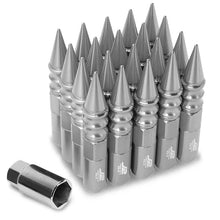 Load image into Gallery viewer, J2 Engineering Spiked Lug Nuts (M12 x 1.50) 20 Piece Open End and Spiked Cap Set - Black / Blue / Gold / Red / Silver Alternate Image