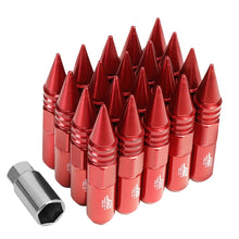 Load image into Gallery viewer, J2 Engineering Spike Lug Nuts (M12 x 1.25) 20 Piece Set With Open End - Black / Blue / Red (Copy) Alternate Image