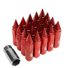 Load image into Gallery viewer, J2 Engineering Spike Lug Nuts (M12 x 1.25) 20 Piece Set With Open End - Black / Blue / Red (Copy) Alternate Image