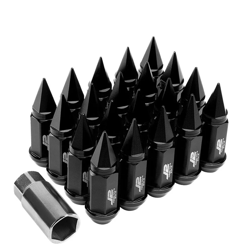 J2 Engineering Spike Lug Nuts (M12 x 1.25) 20 Piece Set With Open End - Black / Blue / Red (Copy)