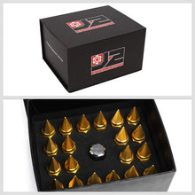Load image into Gallery viewer, J2 Engineering Spiked Lug Nuts (M12 x 1.50) 20 Piece Open End and Spiked Cap Set - Black / Blue / Gold / Red / Silver Alternate Image