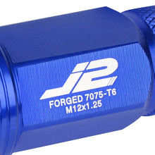 Load image into Gallery viewer, J2 Engineering Lug Nuts (M12 x 1.25) 20 Piece Set With Open Knurled End - Black / Blue / Red Alternate Image