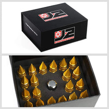 Load image into Gallery viewer, J2 Engineering Spiked Lug Nuts (M12 x 1.50) 20 Piece Open End and Spiked Cap Set - Black / Blue / Gold / Red / Silver Alternate Image