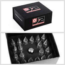 Load image into Gallery viewer, J2 Engineering Spiked Lug Nuts (M12 x 1.50) 20 Piece Open End and Spiked Cap Set - Black / Blue / Gold / Red / Silver Alternate Image