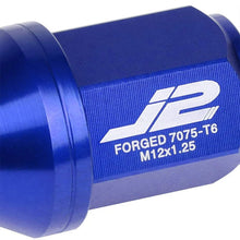 Load image into Gallery viewer, J2 Engineering Lug Nuts (M12 x 1.25) 20 Piece Set With Closed End - Black / Blue Red Alternate Image