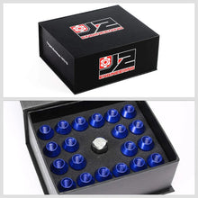 Load image into Gallery viewer, J2 Engineering Lug Nuts (M12 x 1.25) 20 Piece Set With Closed End - Black / Blue Red Alternate Image