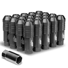 Load image into Gallery viewer, J2 Engineering Lug Nuts (M12 x 1.25) 20 Piece Set With Open Knurled End - Black / Blue / Red Alternate Image