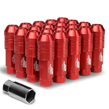 Load image into Gallery viewer, J2 Engineering Lug Nuts (M12 x 1.25) 20 Piece Set With Open Knurled End - Black / Blue / Red Alternate Image