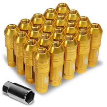 Load image into Gallery viewer, J2 Engineering Lug Nuts (M12 x 1.25) 20 Piece Set With Open Knurled or Smooth End for Acorn / Conical Wheels - Black / Blue / Gold / Red / Silver Alternate Image
