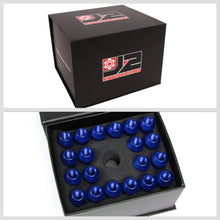 Load image into Gallery viewer, J2 Engineering Lug Nuts (M12 x 1.25) 20 Piece Set With Open Knurled End - Black / Blue / Red Alternate Image