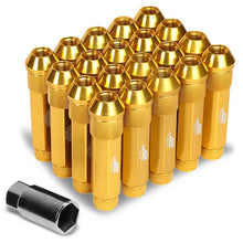 Load image into Gallery viewer, J2 Engineering Lug Nuts (M12 x 1.25) 20 Piece Set With Open Knurled or Smooth End for Acorn / Conical Wheels - Black / Blue / Gold / Red / Silver Alternate Image