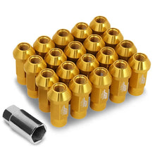 Load image into Gallery viewer, J2 Engineering Lug Nuts (M12 x 1.25) 20 Piece Set With Open Knurled or Smooth End for Acorn / Conical Wheels - Black / Blue / Gold / Red / Silver Alternate Image