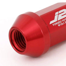 Load image into Gallery viewer, J2 Engineering Lug Nuts (M12 x 1.25) 20 Piece Set With Open Knurled or Smooth End for Acorn / Conical Wheels - Black / Blue / Gold / Red / Silver Alternate Image