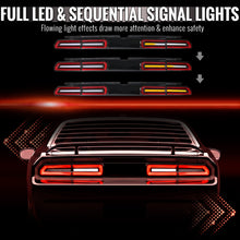 Load image into Gallery viewer, Spec-D LED Tail Lights for Dodge Challenger (2008-2014) Flowing Sequential Turn Signals - Clear or Red Lens - Clear Lens Alternate Image
