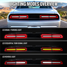 Load image into Gallery viewer, Spec-D LED Tail Lights for Dodge Challenger (2008-2014) Flowing Sequential Turn Signals - Clear or Red Lens - Clear Lens Alternate Image