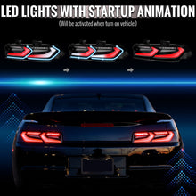 Load image into Gallery viewer, Spec-D LED Tail Lights for Chevy Camaro (2014-2015) C8 Style with Sequential Turn Signals - Clear or Smoked Lens - Clear Lens Alternate Image