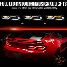 Load image into Gallery viewer, Spec-D LED Tail Lights for Chevy Camaro (2019-2023) C8 Style with Sequential Turn Signals - Clear or Smoked Lens - Clear Lens Alternate Image