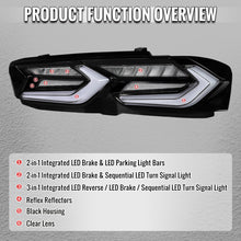 Load image into Gallery viewer, Spec-D LED Tail Lights for Chevy Camaro (2019-2023) C8 Style with Sequential Turn Signals - Clear or Smoked Lens - Clear Lens Alternate Image