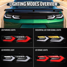 Load image into Gallery viewer, Spec-D LED Tail Lights for Chevy Camaro (2019-2023) C8 Style with Sequential Turn Signals - Clear or Smoked Lens - Clear Lens Alternate Image