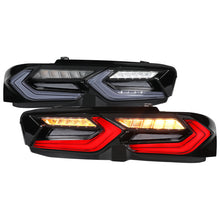Load image into Gallery viewer, Spec-D LED Tail Lights for Chevy Camaro (2019-2023) C8 Style with Sequential Turn Signals - Clear or Smoked Lens - Smoked Lens Alternate Image