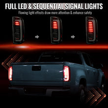 Load image into Gallery viewer, Spec-D Full LED Tail Lights for Chevy Colorado &amp; GMC Canyon (2015-2022) Sequential Turn Signals - Black or Chrome - Clear / Smoked / Red Lens Alternate Image