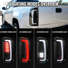 Load image into Gallery viewer, Spec-D Full LED Tail Lights for Chevy Colorado &amp; GMC Canyon (2015-2022) Sequential Turn Signals - Black or Chrome - Clear / Smoked / Red Lens Alternate Image