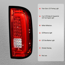 Load image into Gallery viewer, Spec-D Full LED Tail Lights for Chevy Colorado &amp; GMC Canyon (2015-2022) Sequential Turn Signals - Black or Chrome - Clear / Smoked / Red Lens Alternate Image