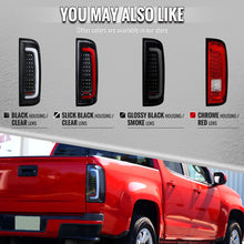 Load image into Gallery viewer, Spec-D Full LED Tail Lights for Chevy Colorado &amp; GMC Canyon (2015-2022) Sequential Turn Signals - Black or Chrome - Clear / Smoked / Red Lens Alternate Image