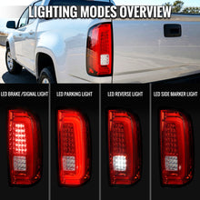 Load image into Gallery viewer, Spec-D Full LED Tail Lights for Chevy Colorado &amp; GMC Canyon (2015-2022) Sequential Turn Signals - Black or Chrome - Clear / Smoked / Red Lens Alternate Image