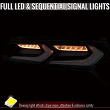 Load image into Gallery viewer, Spec-D LED Tail Lights for Chevy Corvette C7 (2014-2019) C8 Style with Sequential Turn Signals - Clear or Smoked Lens - Clear Lens Alternate Image