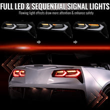 Load image into Gallery viewer, Spec-D LED Tail Lights for Chevy Corvette C7 (2014-2019) C8 Style with Sequential Turn Signals - Clear or Smoked Lens - Clear Lens Alternate Image