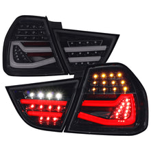Load image into Gallery viewer, Spec-D LED Tail Lights BMW 325i 328i 330i 335i M3 E90 Sedan LCI (09-11) Sequential Signal Red / Chrome / Black Alternate Image