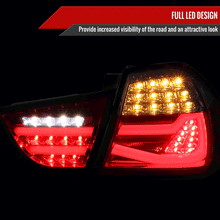 Load image into Gallery viewer, Spec-D LED Tail Lights BMW 325i 328i 330i 335i M3 E90 Sedan LCI (09-11) Sequential Signal Red / Chrome / Black Alternate Image