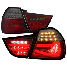 Load image into Gallery viewer, Spec-D LED Tail Lights BMW 325i 328i 330i 335i M3 E90 Sedan LCI (09-11) Sequential Signal Red / Chrome / Black Alternate Image