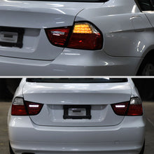 Load image into Gallery viewer, Spec-D LED Tail Lights BMW 325i 328i 330i 335i M3 E90 Sedan LCI (09-11) Sequential Signal Red / Chrome / Black Alternate Image