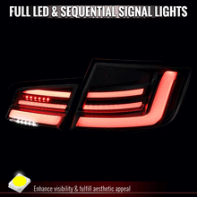 Load image into Gallery viewer, Spec-D LED Tail Lights for BMW M5 528i 535i 550i F10 Sedan (2011-2013) Sequential Signals - Black with Red or White Bars Alternate Image