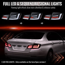 Load image into Gallery viewer, Spec-D LED Tail Lights for BMW M5 528i 535i 550i F10 Sedan (2011-2013) Sequential Signals - Black with Red or White Bars Alternate Image