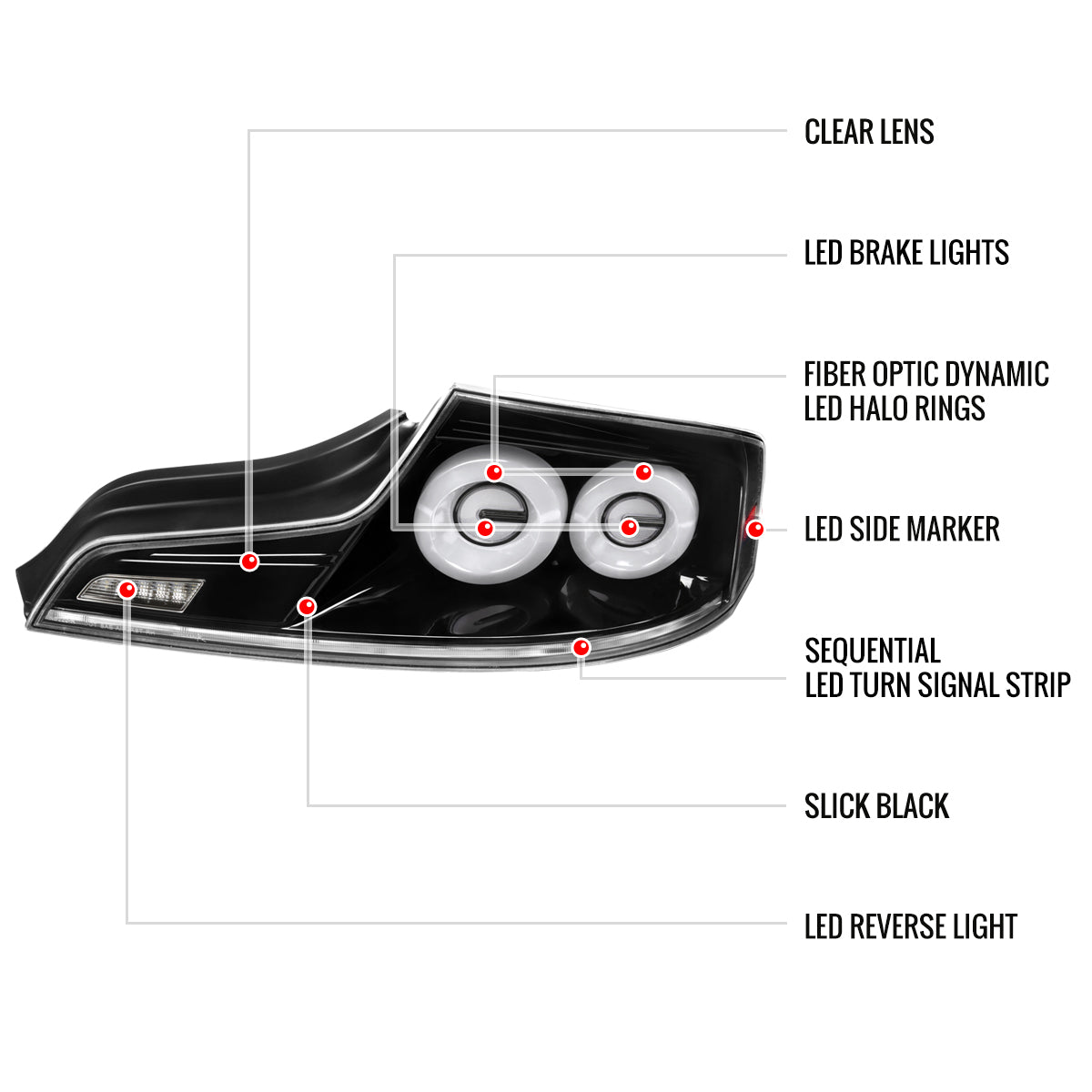 thumbnail interactive-video image 1 of Black LED Tail Lights With Sequential Turn Signals For 2003-2007 Infiniti G35 Coupe 1 of 6