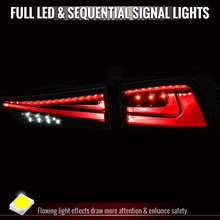 Load image into Gallery viewer, Spec-D LED Tail Lights for Lexus IS250 &amp; IS350 (2014-2017) Sequential Turn Signals - Gloss Black with Clear or Smoked Lens - Gloss Black - Clear Lens Alternate Image