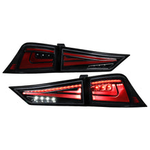 Load image into Gallery viewer, Spec-D LED Tail Lights for Lexus IS250 &amp; IS350 (2014-2017) Sequential Turn Signals - Gloss Black with Clear or Smoked Lens - Gloss Black - Clear Lens Alternate Image